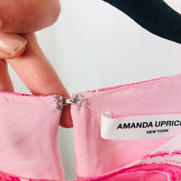 Amanda Uprichard Pink Swirl Jupiter Asymmetrical Hemline Top - Picture 9 of 10